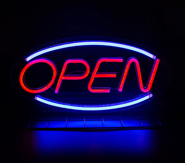 OPEN Schild LED 45,5cm x 22cm