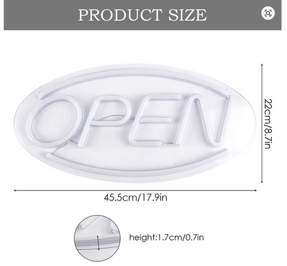 OPEN Schild LED 45,5cm x 22cm